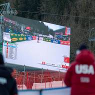 Obří slalom žen na sjezdovce ve Svatém Petru.