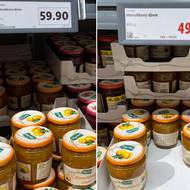 Ceny v prodejně Lidl v Poděbradech. Srovnání z 8. prosince 2025 (vlevo) a 6. ledna 2026 (vpravo).