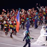 Milánskou část české výpravy vedl hokejista David Pastrňák.