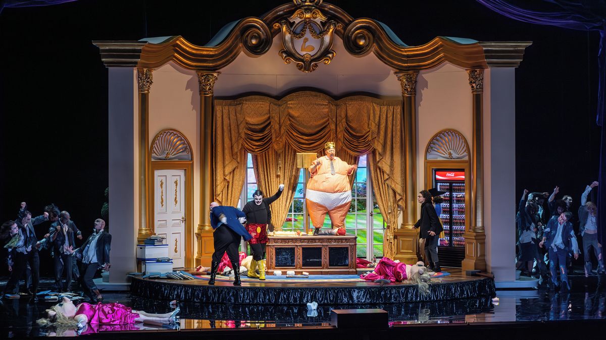 Prezident král v plenkách. V Hamburku uvedli operní satiru na Trumpa