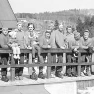 Vlekaři a Horská služba na Špičáku v 80. letech minulého století.