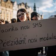 Demonstrace v Plzni.