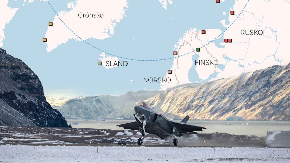 Mapa: Kde jsou vojenské základny v Arktidě