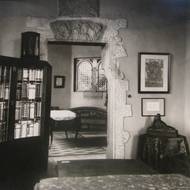 Interiér Bílkovy ateliérové vily na jaře 1963.