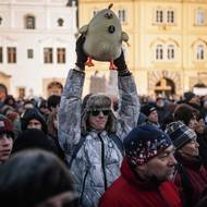 Demonstrace v Plzni.