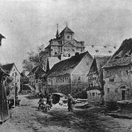 Doupov - obraz Antonína Lewého, 1896.