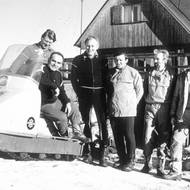Horská služba na Špičáku před zhruba 50 lety.