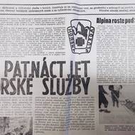 Výstřižek z novin s článkem o Špičáku.