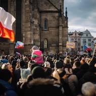 Demonstrace v Plzni.