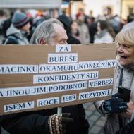 Demonstrace v Plzni.