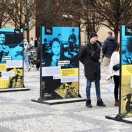 Akce připomíná čtvrté výročí ruského vpádu na Ukrajinu.