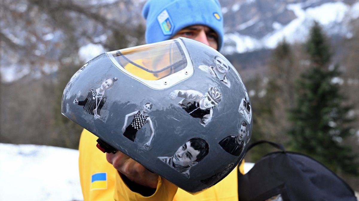 Ukrajinský skeletonista neuhnul. Jeho helma bude slavná