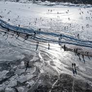 Baltské moře poblíž Mikoszewa, 1. února.