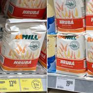 Ceny v prodejně Albert v Poděbradech. Srovnání z 8. prosince (vlevo) a 6. ledna (vpravo).