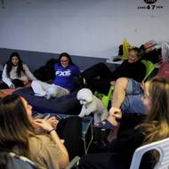 Podzemní parkoviště v Tel Avivu. (1. března)