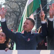 Peter Magyar, předseda opoziční strany Tisza, se zúčastnil druhého pochodu.