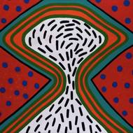 Stanislav Diviš: Proudění, 1986, akryl, plátno, 140 × 160 cm, sbírka GMU.