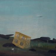 Kamil Lhoták: Koš na kamení, 1942, olej, plátno, 45 × 70 cm, sbírka GMU.