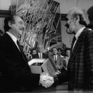 Prix Bohemia Plzeň, 1989. Na fotografii ze slavnostního závěru jsou František Sojka a Zdeněk Svěrák.