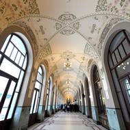 Zrekonstruované prostory historické Fantovy budovy na Hlavním nádraží, vyfoceno 2. prosince 2023.