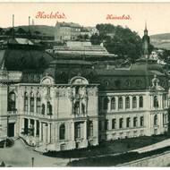 Císařské lázně na pohlednici z roku 1898.