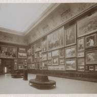 Instalace Obrazárny Společnosti vlasteneckých přátel umění v Rudolfinu, asi 1901, Archiv NG