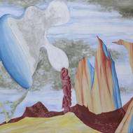 Jindřich Štýrský: Z Českého ráje, 1931, olej, plátno × 135 cm, sbírka GMU.