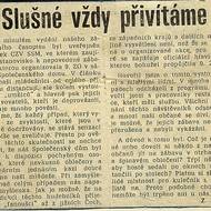 Negativní reakce na vystoupení Plastiků v časopisu Sázavan.