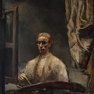 Vratislav Nechleba – Vlastní podobizna, 1911, zakoupeno od autora českým odborem Moderní galerie v roce 1912, NGP.