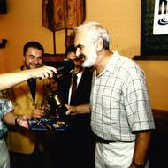 Hudební skupina Vladimíra Bára, Zdeněk Svěrák. Fotografie pochází z roku 1997.