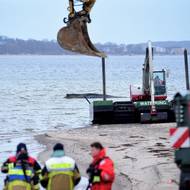 Podle agentury DPA uvázl keporkak na písčině v noci na pondělí.