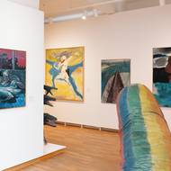 Pohled do stálé expozice České umění 20. století a jeho škatulky.