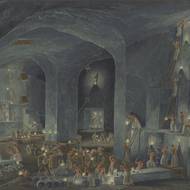 Přehlídku nazvanou Svět pod povrchem: Jeskyně, podzemí a podsvětí v umění 19. století hostí plzeňská výstavní síň 13, potrvá do 24. května. Na fotografii je dílo nazvané Solný důl Wieliczka od Eduarda Gurka z roku 1834.