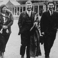 Baťa s manželkou Marií a synem Tomíkem v Luhačovicích v červnu 1932. 