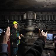 Spodní patra stroje patří mechanismu, který sloužil k otáčení rypadla.