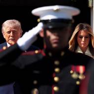 Karel III. s chotí Camillou v USA