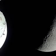 Snímek z lodi Orion, když se astronauti dostávali na nejvzdálenější bod od Země.