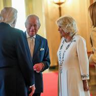 Karel III. s chotí Camillou v USA