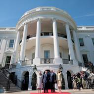 Karel III. s chotí Camillou v USA