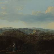 Přehlídka nazvaná Krajiny spatřené připomíná 190 let od úmrtí českého básníka, jehož proslavilo lyricko-epické dílo Máj. Na fotografii je Panoramatický pohled na hrad Housku z roku 1822, který namaloval August Bedřich Piepenhagen.