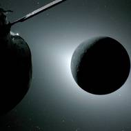 „Poprvé jsme mohli spatřit odvrácenou stranu Měsíce a bylo to prostě velkolepé,“ uvedla podle agentury AFP Christina Kochová v televizním rozhovoru.(Pohled na Měsíc, jenž je osvětlen zezadu Sluncem, 7. dubna 2026.)