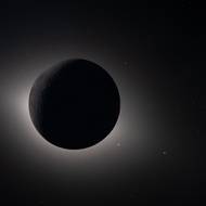 Zatmění Slunce z odvrácené strany Měsíce. I tento snímek pořídili astronauti 6. dubna, kdy se zároveň v lodi Orion doletěli nejdál od Země, kam se kdy jakýkoli člověk dostal.