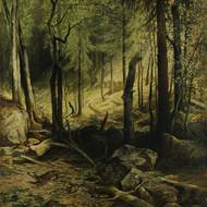 Julius Mařák: Lesní mýtina, 2. polovina 70. let 19.století, olej, plátno.