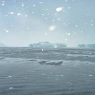 Trajekt nabízí vesničanům možnost znovu se spojit s těmi, kteří odešli do hlavního města Nuuk během exodu venkova v 80. letech, napsala agentura AFP. (Padající sníh v Disko Bay, nedaleko města Ilulissat v Grónsku, 15. března.)