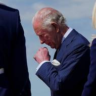 Karel III. s chotí Camillou v USA