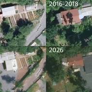 Letecké snímky ukazují historii problematické výstavby.