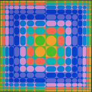 Victor Vasarely, vlastním jménem Vásárhelyi Győző, patří mezi důležité představitele op-artu a kinetického umění.