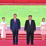 Si Ťin-pching a Kim Čong-un.
