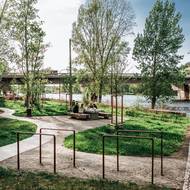 Česká cena za architekturu - nominace. Park u vody v Praze-Holešovicích, YYYY.