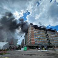 Požár budovy číslo 34 ve Zlíně.